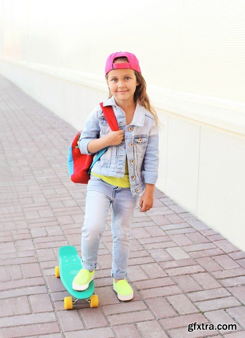 Child on a skateboard