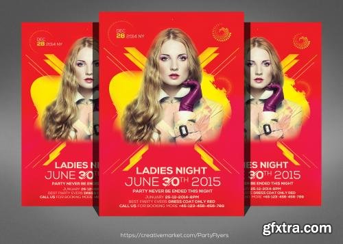 CreativeMarket Ladies Night Out Flyer Template 576005