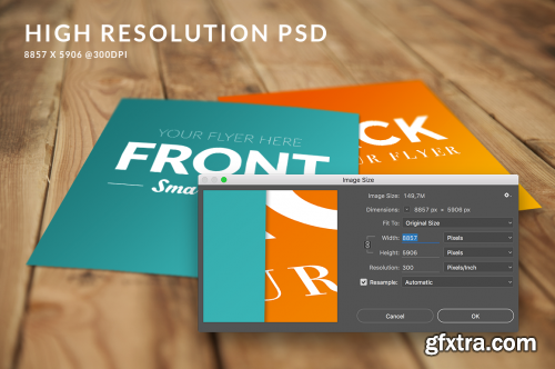 CreativeMarket Square flyer mockup (Carr? 210) HR 479626