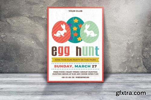 CreativeMarket Easter Egg Hunt Party Invitation 567226