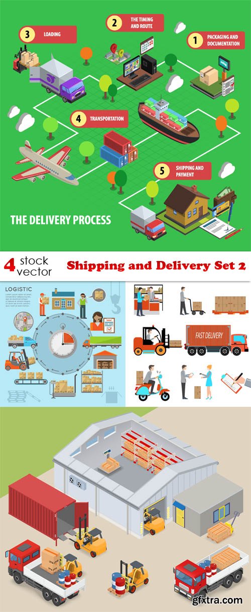 Vectors - Shipping and Delivery Set 2