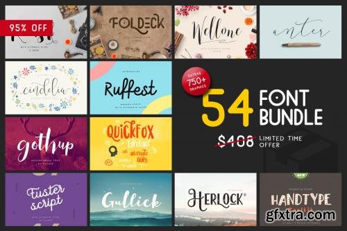 CreativeMarket Font Graphic Bundle - 95% off 585385