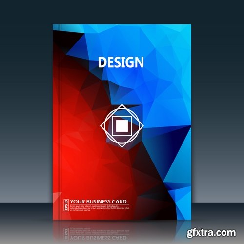 Collection of vector image flyer banner brochure business card 16-25 Eps