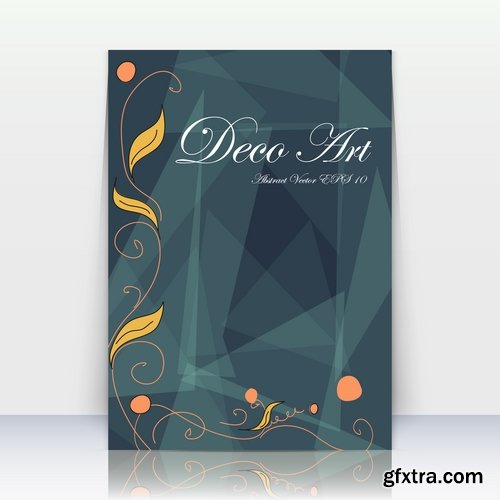 Collection of vector image flyer banner brochure business card 16-25 Eps