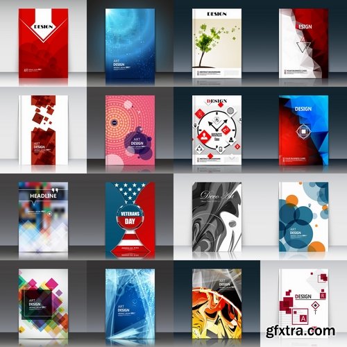 Collection of vector image flyer banner brochure business card 16-25 Eps