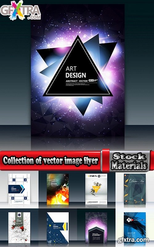 Collection of vector image flyer banner brochure business card 16-25 Eps