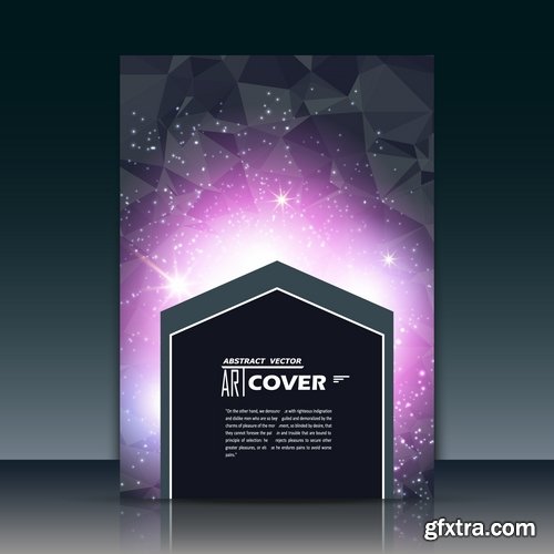 Collection of vector image flyer banner brochure business card 16-25 Eps