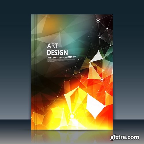 Collection of vector image flyer banner brochure business card 16-25 Eps