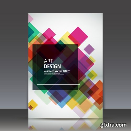 Collection of vector image flyer banner brochure business card 16-25 Eps