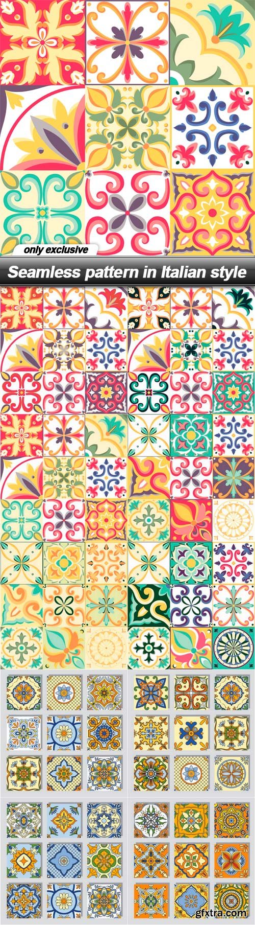 Seamless pattern in Italian style - 10 EPS