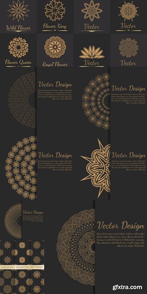 Card or Invitation with Mandala Pattern