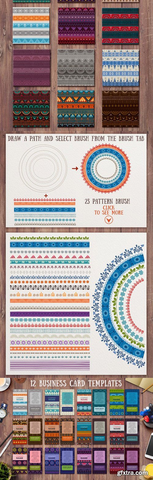 CM - 2.Tribal patterns, brushes and cards 583229