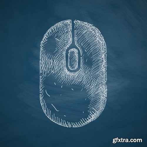 Collection of PC computer mouse vector image 25 EPS