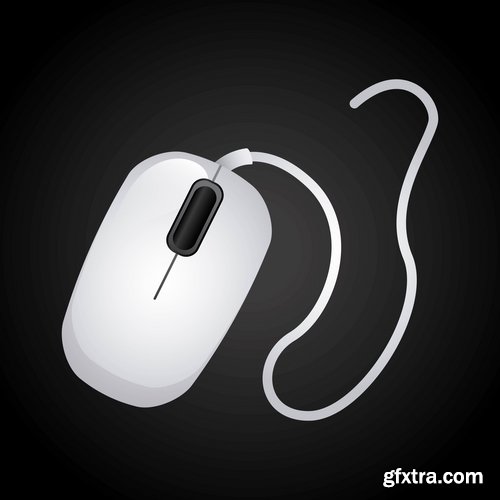 Collection of PC computer mouse vector image 25 EPS