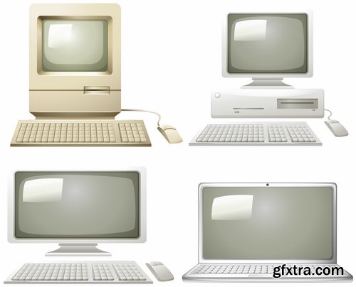 Collection of PC computer mouse vector image 25 EPS