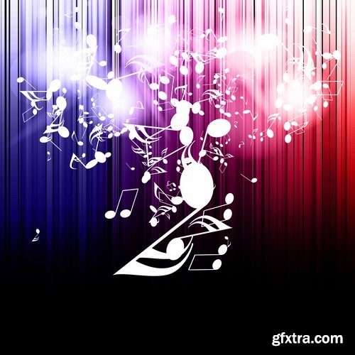 Collection of note book music stan music background is a vector image 25 EPS