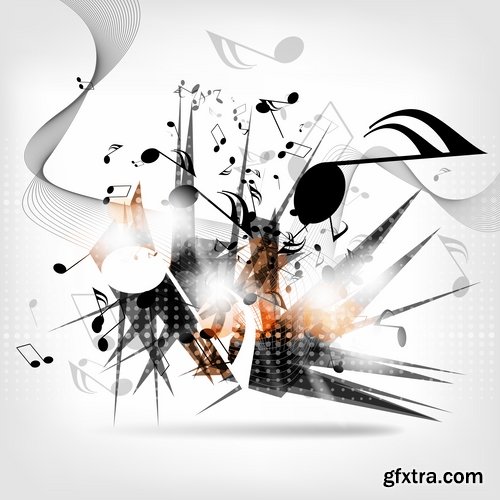 Collection of note book music stan music background is a vector image 25 EPS