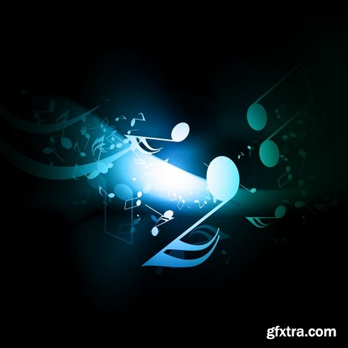 Collection of note book music stan music background is a vector image 25 EPS