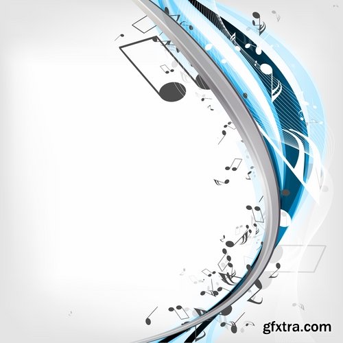 Collection of note book music stan music background is a vector image 25 EPS