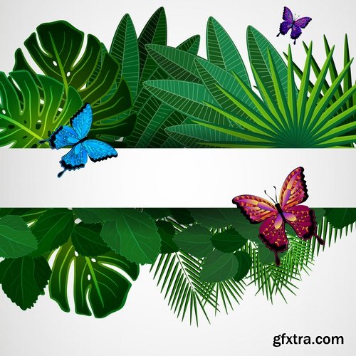 Collection of grass flyer banner background is green plants vector image 25 EPS