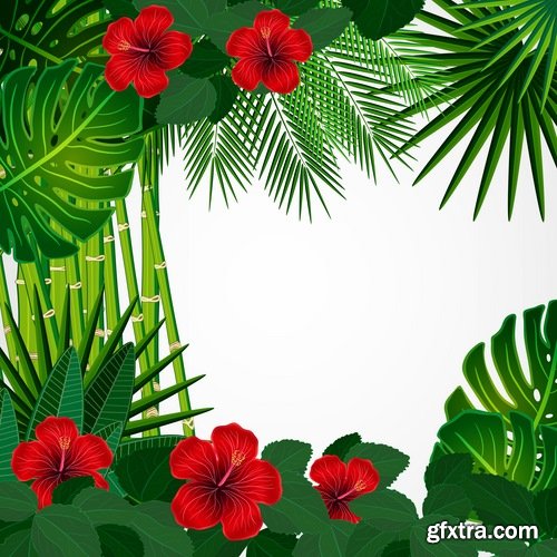 Collection of grass flyer banner background is green plants vector image 25 EPS