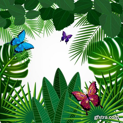 Collection of grass flyer banner background is green plants vector image 25 EPS