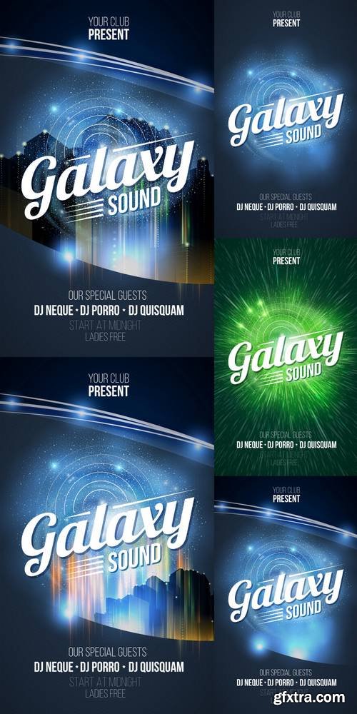 Party Poster Background - Galaxy Sound Flyer