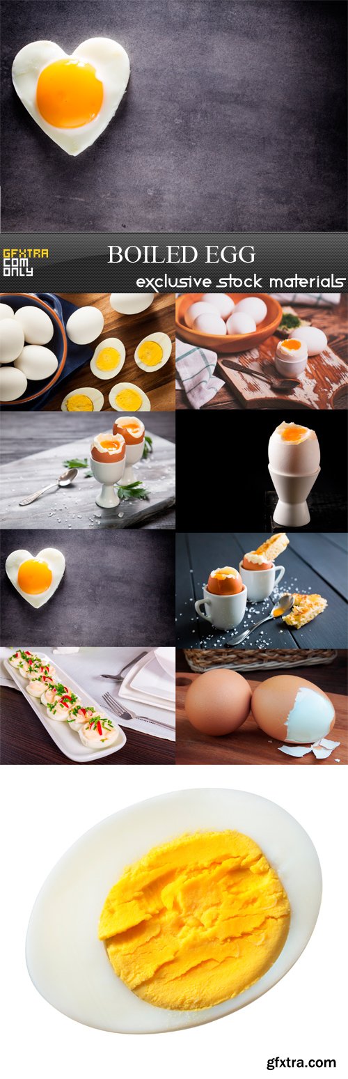Boiled Egg - 9 x JPEGs