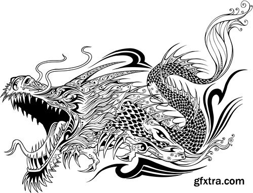 Tattoo element vector 4, 15 x EPS