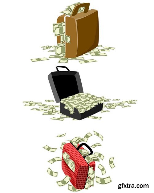 Suitcase with money