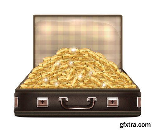 Suitcase with money