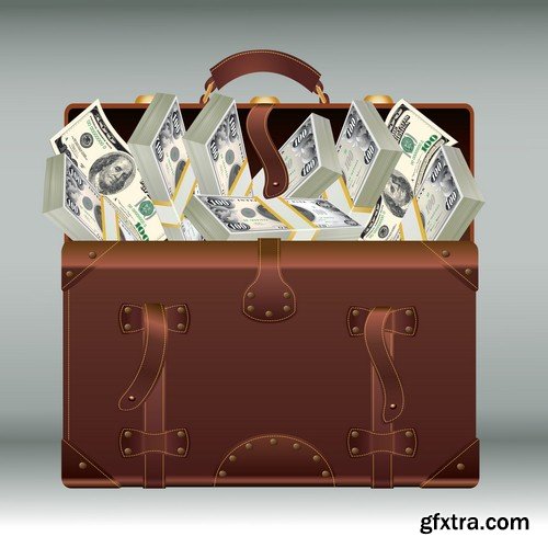 Suitcase with money