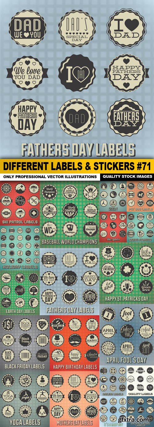 Different Labels &amp; Stickers #71 - 20 Vector