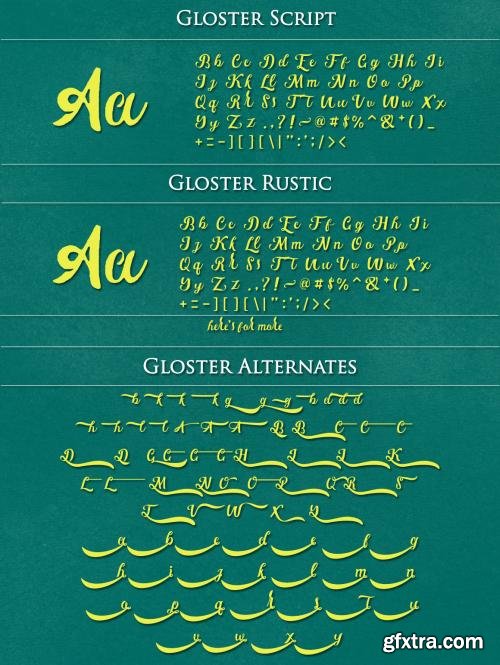 CreativeMarket Gloster Typeface 562577