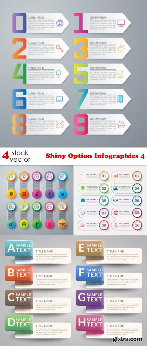 Vectors - Shiny Option Infographics 4