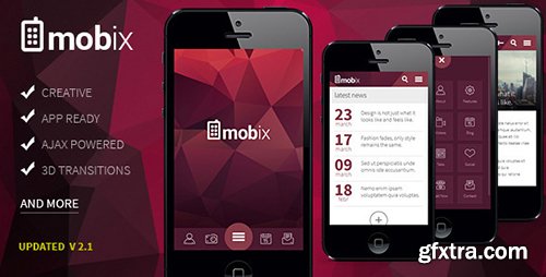 ThemeForest - Mobix v2.1 - HTML Mobile Template - 11093274