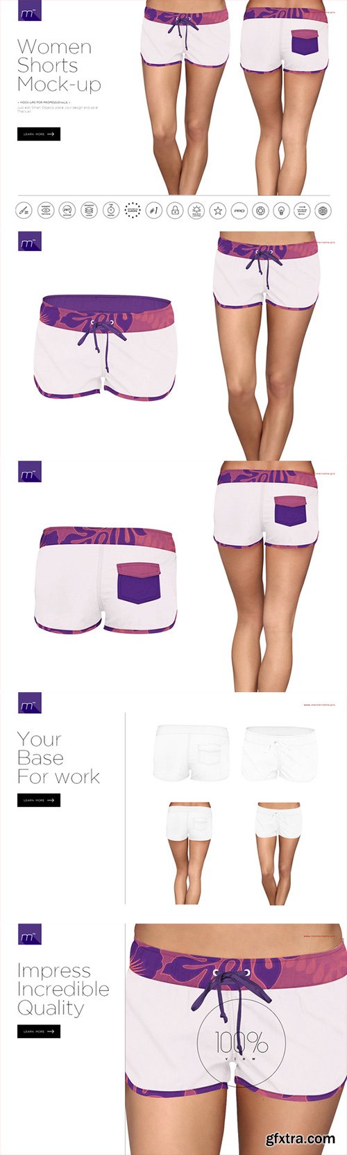 Women Shorts Mock-up - CM 445972