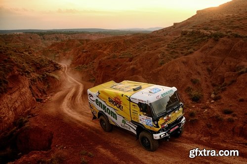 Collection of Dakar desert race truck off-road dust 25 HQ Jpeg