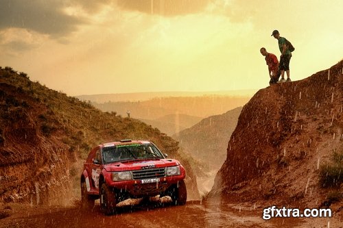 Collection of Dakar desert race truck off-road dust 25 HQ Jpeg