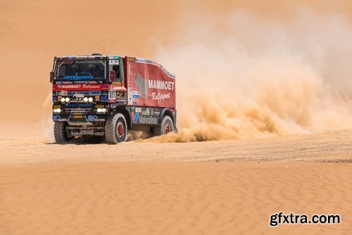 Collection of Dakar desert race truck off-road dust 25 HQ Jpeg