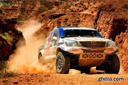 Collection of Dakar desert race truck off-road dust 25 HQ Jpeg