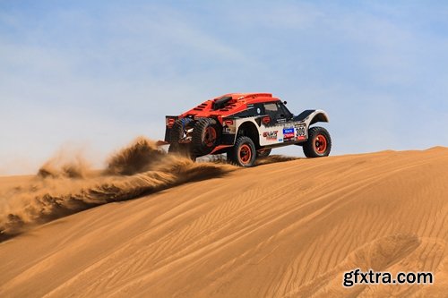 Collection of Dakar desert race truck off-road dust 25 HQ Jpeg