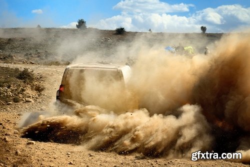 Collection of Dakar desert race truck off-road dust 25 HQ Jpeg