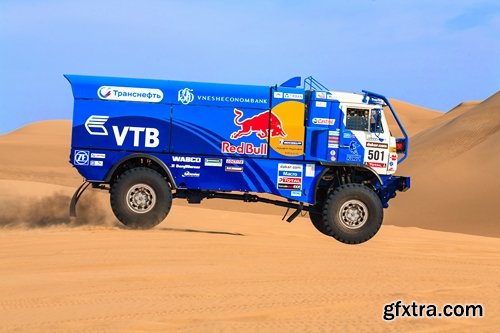 Collection of Dakar desert race truck off-road dust 25 HQ Jpeg