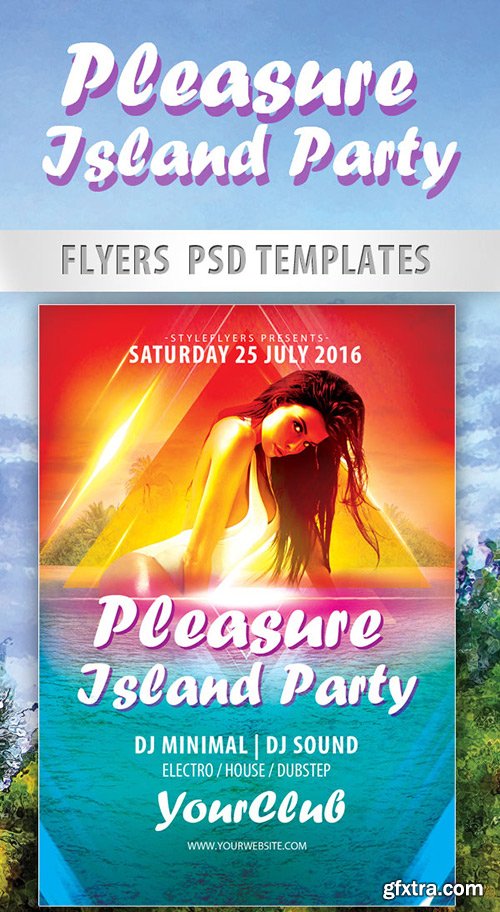 Pleasure Island Party Flyer PSD Template + Facebook Cover