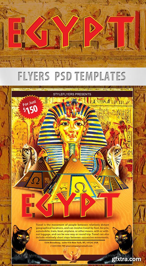 Egypt Story – Travel Party PSD Template + Facebook Cover