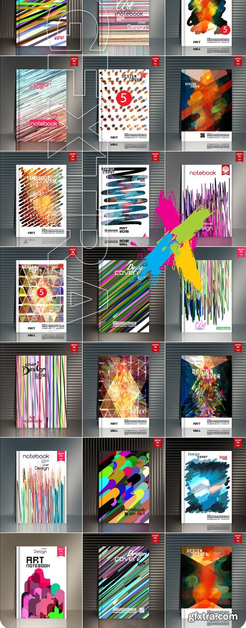 Cover book brochure layout vector 27