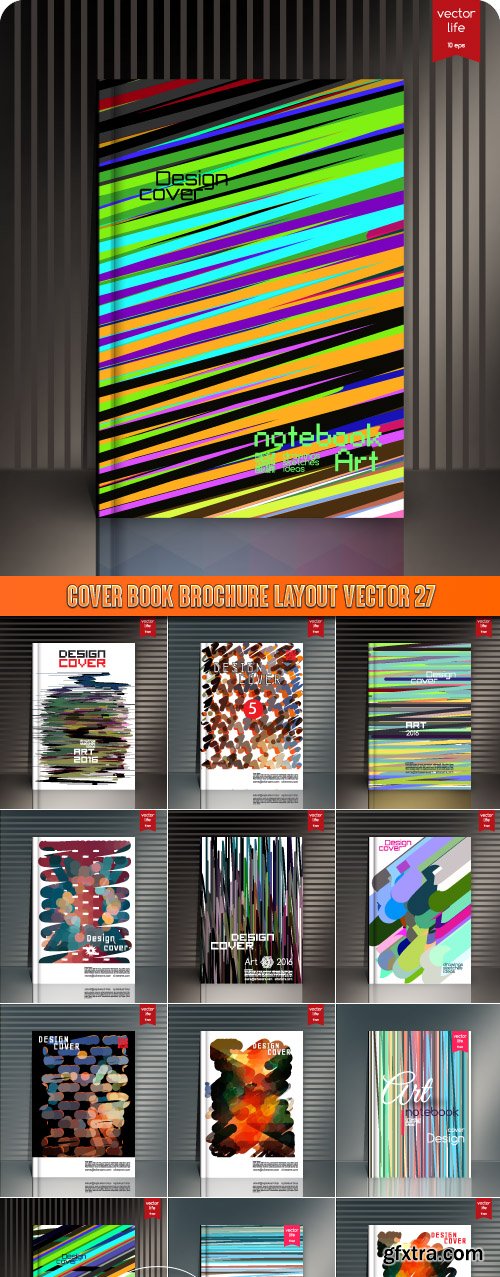 Cover book brochure layout vector 27