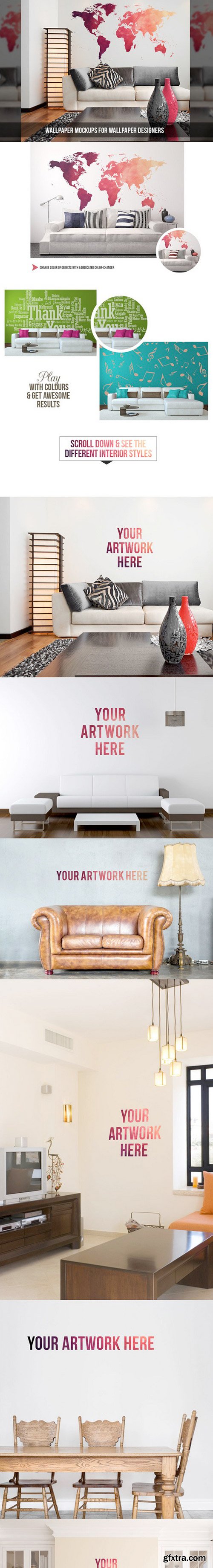 CM - 20 Wallpaper / Wall Art Mockups 565869