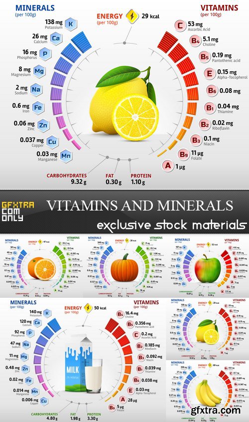 Vitamins and Minerals - 6 EPS